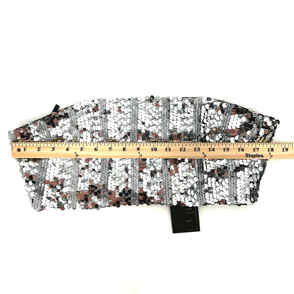 Michael Costello X Revolve Sequin Crop Top XL Strapless Disco Party Clubwear - Picture 5 of 6